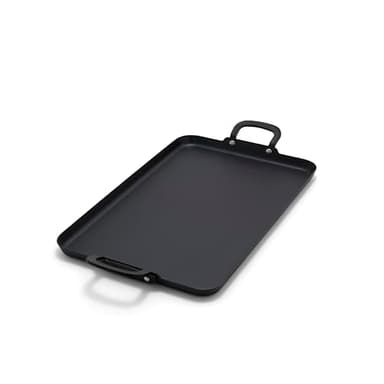 GreenPan x Bobby Flay 18" x 11" Carbon Steel Double Burner Pan, Pre-Seasoned Ready to Use, Induction Compatible, High Heat & Oven Safe Durable Cookware, Cast Iron Alternative