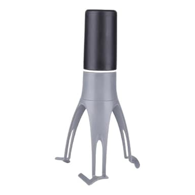 Unique Automatic Pot Stirrer, Hands Free 3 Speed Gear Automatic Egg Beaters, Longer Nylon Legs for Sauces Beans Soups Heat Resistant, Fits Most Pots(Battery not included)(Gray)