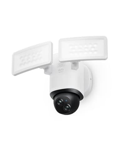 eufy Security Camera Floodlight Camera E340 Wired, Security Camera Outdoor, 360° PTZ, 24/7 Recording, 2.4G/5G Wi-Fi, 2000 LM, Motion Detection, Built-In Siren, Dual Cam, HB3 Compatible, No Monthly Fee