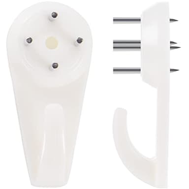 COVITKAN 50 PCS Picture Hangers Hanging Kit, Heavy Duty Hooks for Stucco/Concrete/Hard Walls Without Drilling, Invisible Nail&25 LBS Weight Load