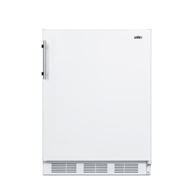 Summit 24" Refrigerator-Freezer, Peak24 Undercounter Fridge, 5.1 cu.ft. Capacity, White- CT661W