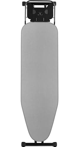 Jakeefud Ironing Board 13" X 43" W/Height Adjustable,Safety Iron Rest,Extra Heavy Cover,Heat & Scorch Resistant Fabric, Anti-Skid Feet,Easy to Fold