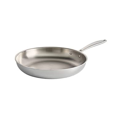 Tramontina Signature Tri-Ply Clad Stainless Steel 12-Inch Large Frying Pan, Induction-Ready Skillet, Dishwasher-Safe, NSF-Certified, Made in Brazil