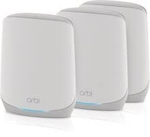 Netgear Orbi RBK763-100NAR AX5400 Tri-band WiFi 6 Mesh System, 5.4Gbps, Router and 2 Satellites (Renewed)