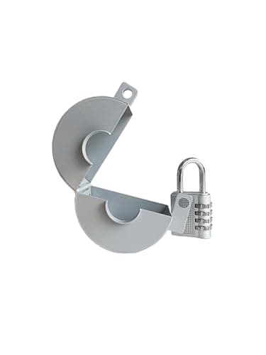 Gascem Door Knob Lockout Device (Matt Silver, 1 Padlock). Door Handle Lock - Prevents Doorknobs from Turning and Access to Keyhole. Childproof Door Knob Cover.