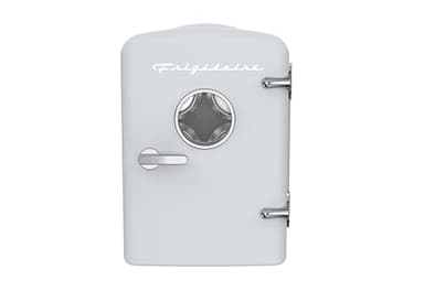 Frigidaire EFMIS171 Retro Mini Portable Personal Fridge - Ideal for Home, Office or Dorm - Includes Carrying Handle, AC/DC Wall/Car Charger (White)