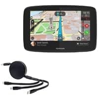 BoxWave Cable Compatible with Tomtom Go 620 - AllCharge PD miniSync (100W), Retractable High-Speed Charging Portable USB Cable - Jet Black