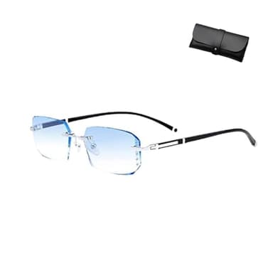 CREXEMI Blue Ease Optics Glasses, Auto-Focus Anti-Blue Reading Eyeglasses for Men and Women (1pc,+150)