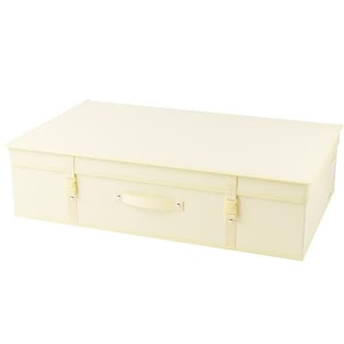 HANGERWORLD Large Ivory Wedding Dress Garment Storage Box and Under Bed Storage Travel Carry Case, with Acid Free Tissue Paper