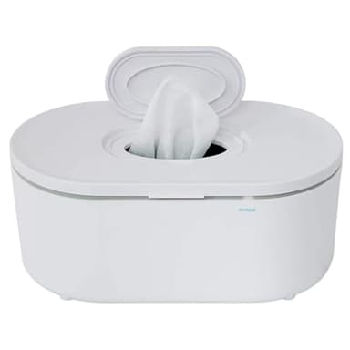 Wipe Warmer - Large Capacity Wipe Warmer and Baby Wet Wipes Dispenser with Even Warming and Built-In Nightlight - Newborn Essentials by EVLA’s (White)