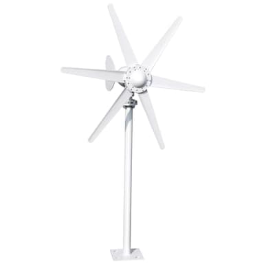 loyliawa Generator Generators for Home Use 800W 12V/24V Wind Turbines Generator, 6-Blade Fan Wind Turbines Generator Kit, Electromagnetic Electricity Producer Equipment White