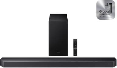 Samsung Q-Series HW-Q600F 3.1.2 Channel Soundbar with Wireless Subwoofer, Dolby Atmos, Q-Symphony, Adaptive Sound, Bluetooth Wireless Audio, Home Theater TV Sound Bar