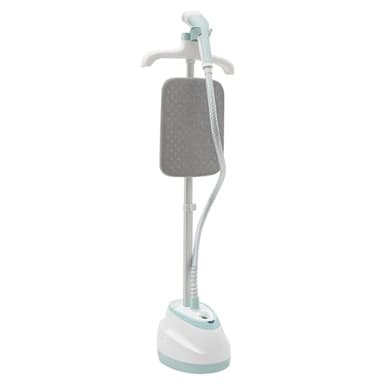 Garment Steamer for Clothes,Freestanding Professional Steamer with Garment Hanger Ironing Board,Commercial Steamer Clothes Steaming Machine Stand for Silk Fiber Nylon Polyester (White)