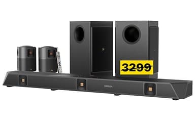 Nakamichi Dragon 11.4.6-Ch Surround System w Dolby Atmos/DTS:X Pro (Pro Cinema Engine), HiFi AMTs, Dual-Opposing 8" Subs, Bipolar Surr, 6 Discrete Height Ch, 3000 Watts Max Output. AVR-Grade Soundbar