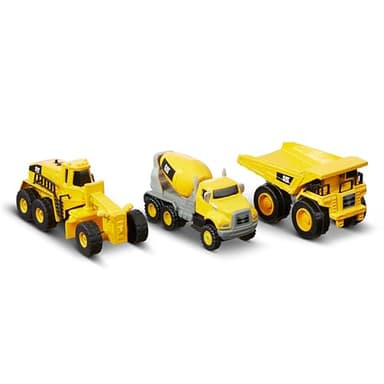 CAT Construction Toys CAT Construction Die Cast Metal 3 Pack Vehicles - Dump Truck/Cement Mixer/Grader for Ages 3+
