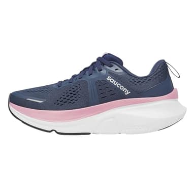Saucony Women's Guide 18 Sneaker, Navy/Orchid, 9.5