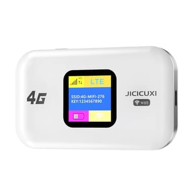 4G LTE Mobile Hotspot Router, Portable WiFi Hotspot for Travel, WiFi 6 Router 3000mAh/300Mbps High Speed Hotspot Device Support 12 Users, Camping, Motorhomes, Office-Pearl White