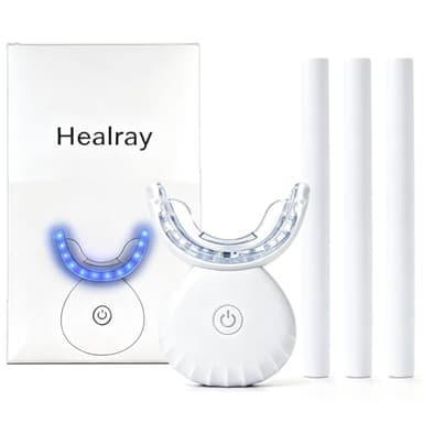 Healray Red Light Therapy for Gums, 32 LED Light (Near Infrared + Red) and Blue Light, Gums Sensitive Support and Teeth Whitening Accelerator, Gum Health with Three Teeth Pens (White)