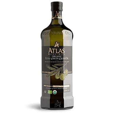 Atlas 1 LT Cold Press Extra Virgin Olive Oil with Polyphenol Rich from Morocco | Newly Harvested Unprocessed from One Single Family Farm | Moroccan Organic EVOO Trusted by Award-Winning Chefs
