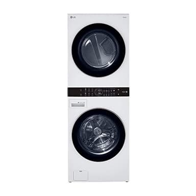 LG WKE100HWA WashTower Stacked Smart Laundry Center 4.5 Cu.Ft. Front Load Washer & 7.4 Cu.Ft. Electric Dryer in White