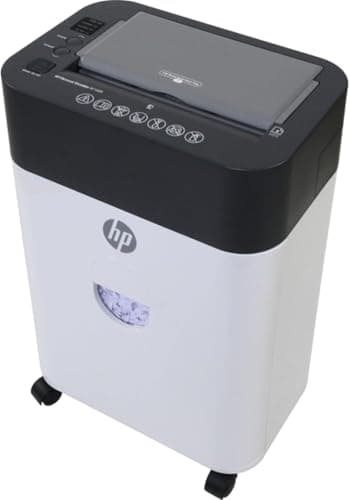 HP - Paper Shredder Micro Cut, 100-Sheet Auto Feed, Shreds Credit Cards & Staples, Heavy Duty Paper Shredder for Home Use with 4.5 Gallon Basket