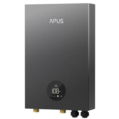 27kW Tankless Water Heater Electric, APUS 240V On Demand Instant Hot Water with Memory Function & LED Display, Energy-Saving Whole Home Water Heating System, Up to 6.5 GPM and Space Saving Design