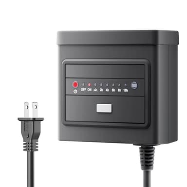 BN-LINK 60W Low Voltage Landscape Transformer with Countdown Timer and Photocell Sensor, 125V AC to 12V DC Converter with Overload Protection, Weather Durable for Outdoor LED Lighting, Pathway Light