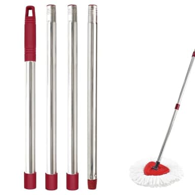 Mop Handle for Ocedar, Mop Handle for O Cedar, Spin Mop Replacement Handle for O Cedar, 4 Section 30" to 58" Mops Handles for Cedar Spin Mops & H2pro Flat Mop