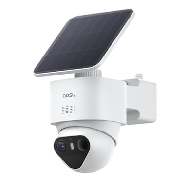 aosu T2 Ultra 4K Security Cameras Wireless Outdoor, TrueColor Night Vision, AI Triple Detection, 360° Auto Tracking, Solar Powered WiFi Camera for Home Security, 1Pack