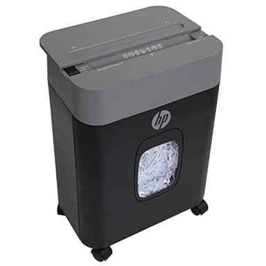 HP - Crosscut Paper Shredder, 8-Sheet Manual Feed, Shreds Credit Cards & Staples, Heavy Duty Paper Shredder for Home Use with 3.4 Gallon Basket