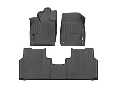 WeatherTech Custom Fit FloorLiners for Audi Q4 Sportback e-tron, Q4 e-tron, ID.4-1st & 2nd Row (441637-1-2), Black