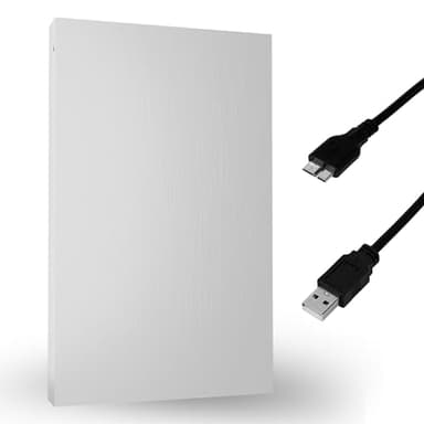 External Hard Drive 320GB HDD 2.5 Inch External Data Storage Pocket Size Backup Hard Disk USB 3.0 Hardrive Compatible for Gaming PC, Mac, Laptop, PS3, PS4 - Silver