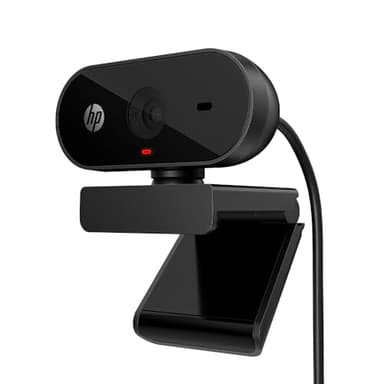 HP 320 FHD Webcam - USB-A Computer Camera with Mic & Privacy Cover - for Desktop, Laptop, & Chromebook - 1080p Resolution w/Wide FOV - Zoom & Teams Compatible - Clip Mount, Tripod Support, & Swivel