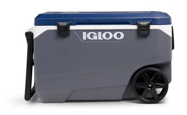 Igloo Maxcold 90 QT Cooler, Insulated Cooler Chest with Soft Ride Wheels, Leak-Proof Outdoor Hard Cooler, 5-Day Ice Retention, 134 Can Capacity