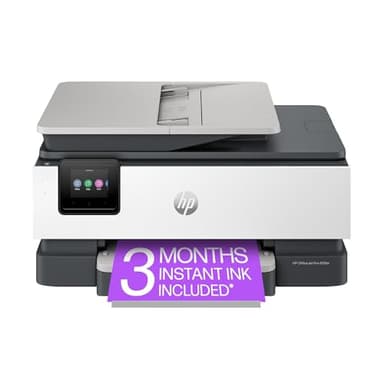 HP OfficeJet Pro 8125e Wireless All-in-One Color Inkjet Printer, Print, scan, Copy, ADF, Duplex Printing Best-for-Home Office, 3 Month Instant Ink Trial Included, AI-Enabled (405T6A)