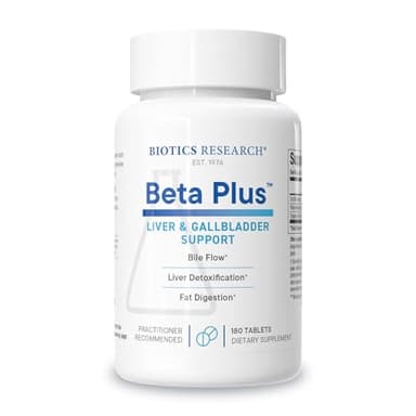 Biotics Research Beta-Plus™ Nutritional Ox Bile Salts Digestive Enzymes Supplement For Bile Production For No Gallbladder-Supports Overall Liver Function, Aids Fat Digestion, Supplies Betaine 180 Tabs