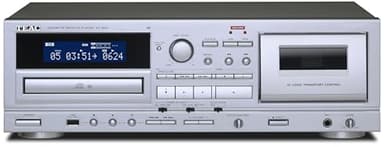 TEAC AD-850-SE Cassette Deck & CD Player with Microphone Input & Digital Recording (Silver)
