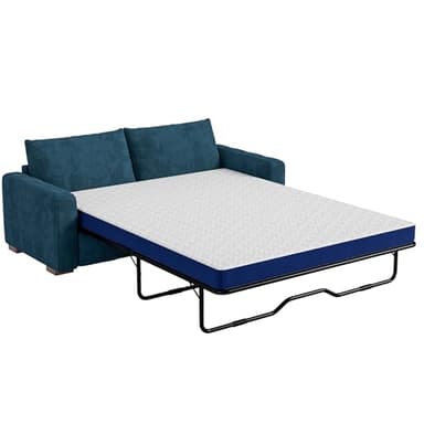 Wellynap 4 Inch Gel Memory Foam Sofa Mattress Queen Size, Mattress Replacement for Sleeper Sofa, Couch Bed, Guest Rooms, RVs & Boats, with Washable Cover