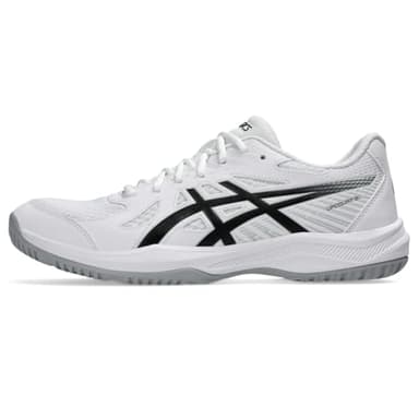 ASICS Men's Upcourt 6 Volleyball Shoes, 10.5, White/Black