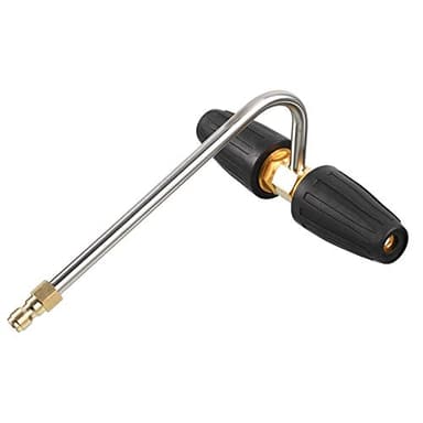 RIDGE WASHER Gutter Cleaner Attachment for Pressure Washer, with 2 Rotary Turbo Nozzle, 1/4 Inch Quick Disconnect, 3600 PSI