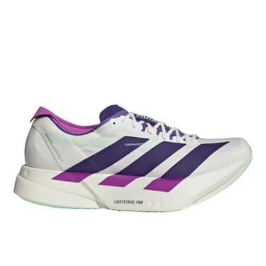 Adidas Men's Adizero Adios PRO 4 M Core whiteCollegiate Purple/Lime Burst 11 US
