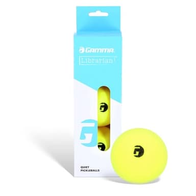 Gamma Librarian Foam Quiet Pickleball Balls – Low-Noise Practice Balls with True Bounce on Any Surface – Yellow Foam Pickleballs Available in 48 Box, 3 Pack, or 6 Pack