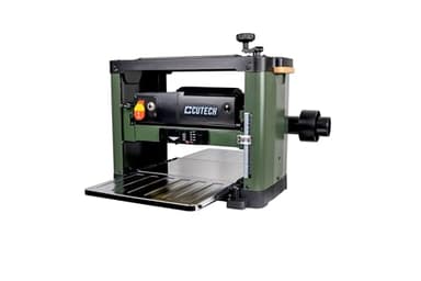 Cutech 40700H 12½-Inch Spiral Cutterhead Benchtop Planer with Tungsten Carbide Inserts, Snipe Minimizer, and Board Return Rollers (12-1/2-Inch Single Speed)