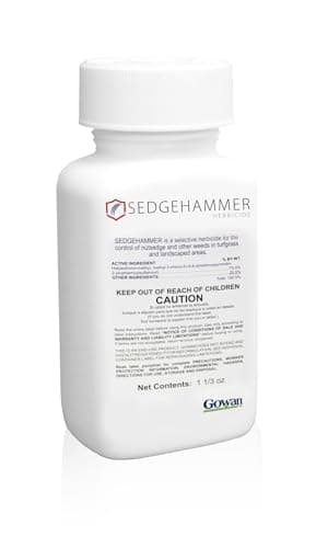 Sedgehammer Herbicide - 1 Pack of 1.33oz Bottle of USA-Made Post-Emergent Nutsedge Killer for Lawns - Lawn & Pet Safe Weed Killer for Commerical & Large Area Use - Also Works on Horsetail & Kyllinga