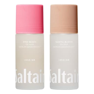 Saltair Serum Deodorant Signature Scents 2 Pack. 5% AHA Formula. Lactic Acid and Mandelic Acid Deodorant. Aluminum Free Odor Control for Women and Men. Travel Essentials, 2x 1.7oz Roll On