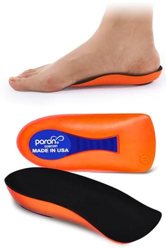 YouthBelief Plantar Fasciitis Inoles Heel Cup[Poron -Made in USA] Women Men Heel Insoles for Heel Pain,Heel Spurs, Flat Feet, Tendonitis, Shock Absorption Inserts (Black, Women 6-11.5 / Mmen 4.5-9.5)