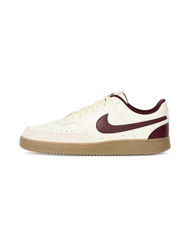 Nike Men's Court Vision Low Shoes, Sail/Burgundy Crush-Light Khaki, 9.5
