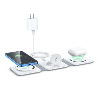 3 in 1 Wireless Charging Station for Apple,Foldable Magnetic Travel Charger