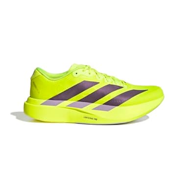 adidas, Mens, Adizero Evolution SL Running Shoes, Solar Yellow/Aurora Plum/Powder Plum, 8.5, D - Medium