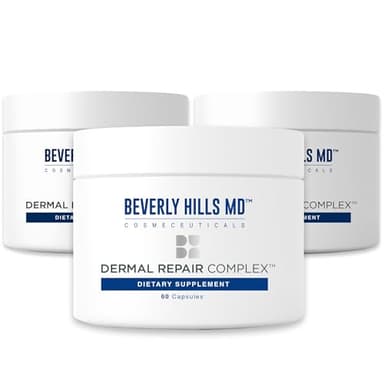 Beverly Hills MD Dermal Repair Anti-Aging Supplement - Hyaluronic Acid, Collagen, Vitamins for Smooth, Plump Skin (3)